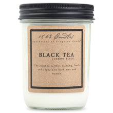 Load image into Gallery viewer, Black Tea + Lemon Slice Jar Candle Made in America1803 Black Tea + Lemon Slice Jar Candle
