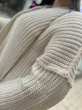 Load image into Gallery viewer, Open Front Chenille Cardigan - Powder Cream
