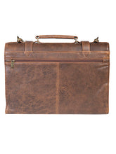 Load image into Gallery viewer, Lambskin Satchel Briefcase - Aerosquadron Brown