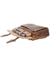 Load image into Gallery viewer, Lambskin Satchel Briefcase - Aerosquadron Brown