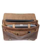 Load image into Gallery viewer, Lambskin Satchel Briefcase - Aerosquadron Brown