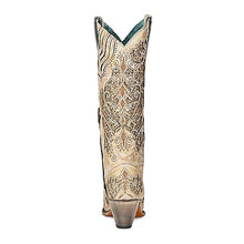 Load image into Gallery viewer, Glitter Inlay Distressed Tall Boots - Beige