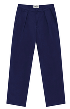 Load image into Gallery viewer, BOWIE Loose Fit Organic Cotton Twill Trousers - Dark Navy

