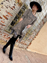 Load image into Gallery viewer, Black Canyon Southwest Swing Dress Black and Tan Handmade in America by Tailored West Canon City and Colorado Springs Colorado