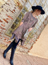 Load image into Gallery viewer, Black Canyon Southwest Swing Dress Black and Tan Handmade in America by Tailored West Canon City and Colorado Springs Colorado
