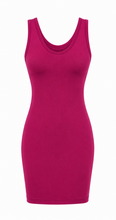 Load image into Gallery viewer, One-Size Reversible V-Neck/Scoop Neck Thigh-Length Layering Sleeveless Dress/Top