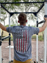 Load image into Gallery viewer, Howitzer Don't Tread On Me Grey Short Sleeve Men's Tee back