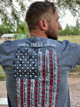 Load image into Gallery viewer, Howitzer Don't Tread On Me Grey Short Sleeve Men's Tee back