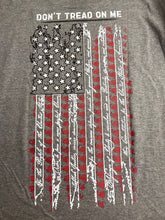 Load image into Gallery viewer, Howitzer Don't Tread On Me Grey Short Sleeve Men's Tee back