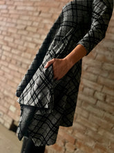 Load image into Gallery viewer, Southwest Swing Dress - Grey &amp; Black Plaid
