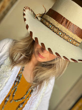 Load image into Gallery viewer, Embellished Bailey Ellsworth Western Hat with Custom Leather Band and Stitching