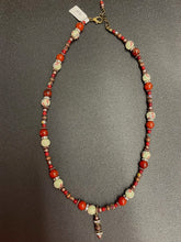 Load image into Gallery viewer, Designed and handmade in America by Tailored West™ Fairplay Mid-Length Beaded Pendant Necklace

