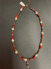 Load image into Gallery viewer, Designed and handmade in America by Tailored West™ Fairplay Mid-Length Beaded Pendant Necklace