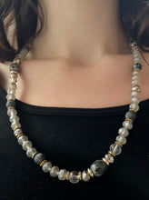 Load image into Gallery viewer, Tailored West Jewelry Gold Rush Collection Necklaces handmade in America USA mid-length beaded necklace with labadorite