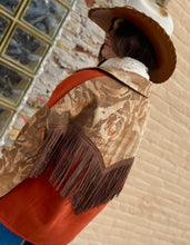 Load image into Gallery viewer, Clamaity Jane Button Front Shacket Top - Rust, Camel and Brown
