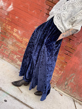 Load image into Gallery viewer, Velvet Maxi Skirt - Navy