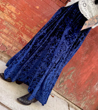 Load image into Gallery viewer, Velvet Maxi Skirt - Navy