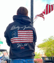 Load image into Gallery viewer, Liberty and Justice Hoodie - Charcoal Heather