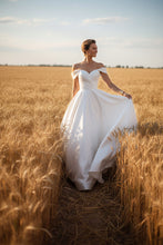 Load image into Gallery viewer, Lover Off White Satin Wedding Dress
