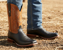 Load image into Gallery viewer, Twisted X Men's Rancher Boot - Black & Pumpkin