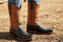 Load image into Gallery viewer, Twisted X Men's Rancher Boot - Black & Pumpkin