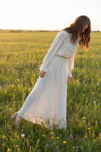 Load image into Gallery viewer, Tailored West Ivory and Buff Vintage Romance Adjustable Maxi Skirt