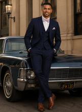 Load image into Gallery viewer, *CUSTOM* Michael Kors Super 130's Sterling Wedding Suit - Navy