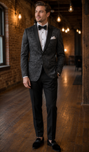 Load image into Gallery viewer, *CUSTOM* Granite Aries Paisley Slim Fit Tuxedo Jacket - Granite
