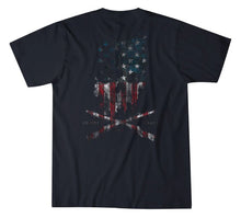Load image into Gallery viewer, Skull Flag Short Sleeve Tee - Dark Navy