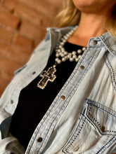 Load image into Gallery viewer, Tailored West Light Blue Western Tencel Yoke Shirt