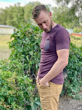 Load image into Gallery viewer, Howitzer We the People Men's Short Sleeve Tee Wine Heather front view
