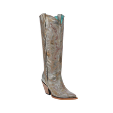 Load image into Gallery viewer, Embroidered Metallic Gold Tall Boot