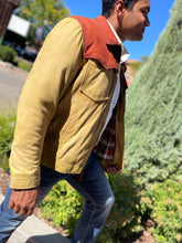 Load image into Gallery viewer, Men's Zip Front Jacket - Tan Suede