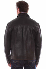 Load image into Gallery viewer, Vintage Textured Leather Jacket - Black