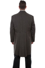 Load image into Gallery viewer, Men's Tonal Striped Frock Coat - Black