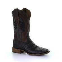 Load image into Gallery viewer, Men's Oil Brown Caiman Western Boots with Square Toe