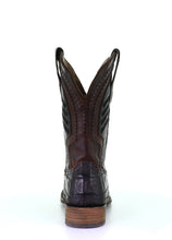 Load image into Gallery viewer, Men's Oil Brown Caiman Western Boots with Square Toe