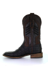 Load image into Gallery viewer, Men's Oil Brown Caiman Western Boots with Square Toe