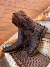Load image into Gallery viewer, Men's Oil Brown Corral A3878 Caiman Western Boots with Square Toe