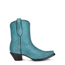 Load image into Gallery viewer, Corral A4195 Turquoise Python Full Exotic Ankle Boots