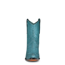 Load image into Gallery viewer, Corral A4195 Turquoise Python Full Exotic Ankle Boots