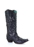 Load image into Gallery viewer, Corral Black Glitter Inlay Boots C4323
