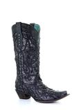 Load image into Gallery viewer, Corral Black Glitter Inlay Boots C4323
