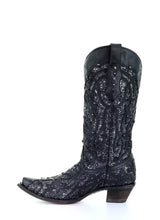 Load image into Gallery viewer, Corral Black Glitter Inlay Boots C4323
