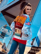 Load image into Gallery viewer, Cortez Distressed Denim Jacket