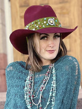 Load image into Gallery viewer, Customized Cranberry Bailey Western Hat with Embellished Hatband