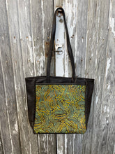 Load image into Gallery viewer, Leather Tote Bag - Dallas Print