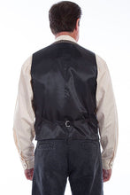 Load image into Gallery viewer, Men's Pinstripe Point Bottom Vest - Heather Brown