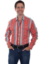 Load image into Gallery viewer, Men’s Southwest Stripe Shirt - Coral
