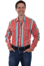 Load image into Gallery viewer, Men’s Southwest Stripe Shirt - Coral